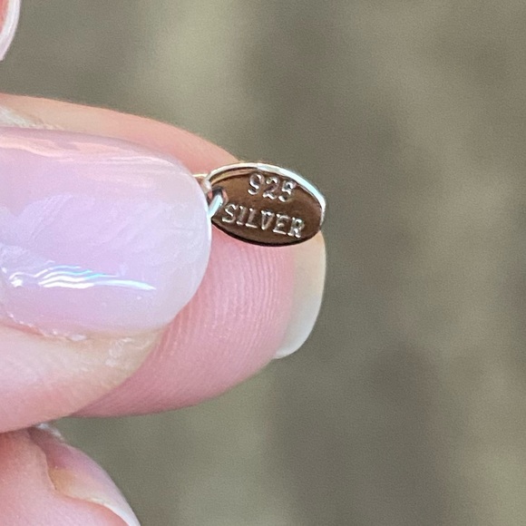 Sterling Silver Necklace with Fleur De Lis Pendant Charm - Picture 6 of 7